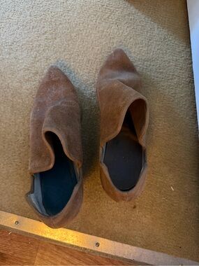 Women’s Brown Suede Mule Slip-On Shoes